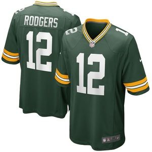 Men’s Green Bay Packers Aaron Rodgers Green Alternate Game Player Jersey